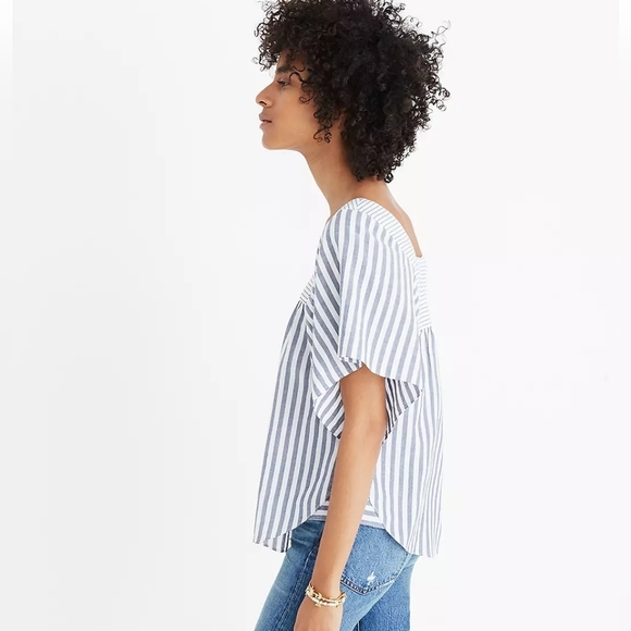 Madewell Butterfly Top in Stripe Play - Picture 11 of 11